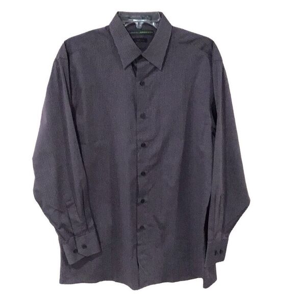 Men’s Shirt, Tattersall Mens Shirt, size 16 34/35, blue and white check, long sl - Picture 2 of 6